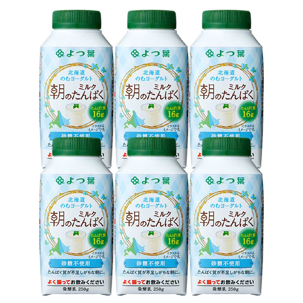 市場 お中元 250g 6本 のむヨーグルト 御中元 砂糖不使用 よつ葉 北海道 朝のミルクたんぱく