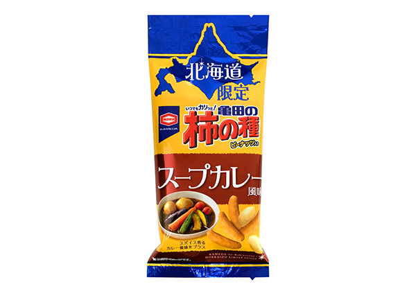 楽天市場 亀田の柿の種 北海道限定 スープカレー風味 56g柿ピー おやつ おつまみ スナック お菓子 亀田製菓 Passios パシオズ