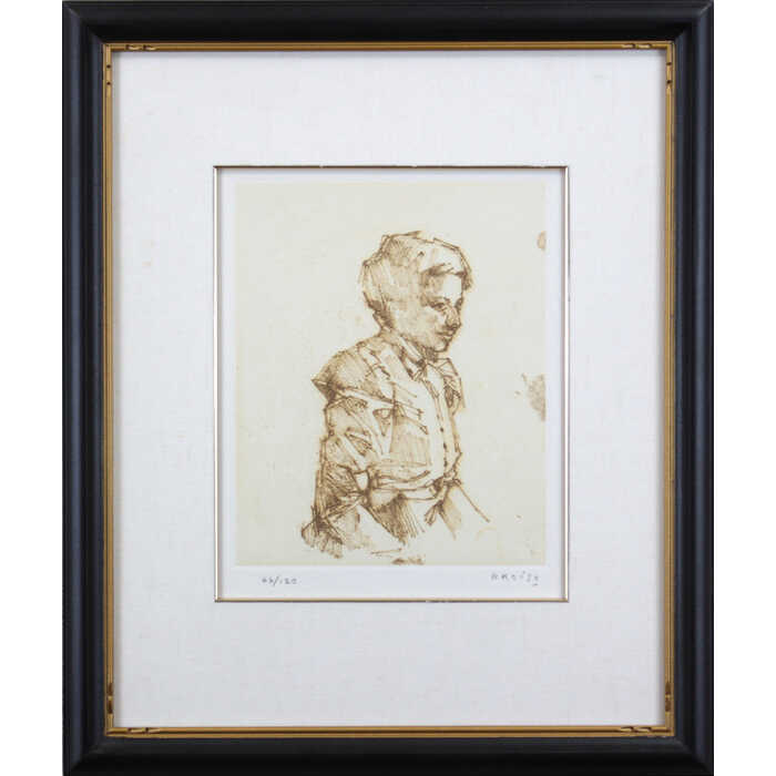 楽天市場】【絵画】小磯良平『リュートを持つ婦人』複製画□新品