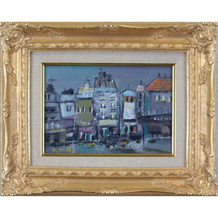 楽天市場】絵画 小松原勝市 油絵・油彩画 『砂濱の風景』 砂漠 船