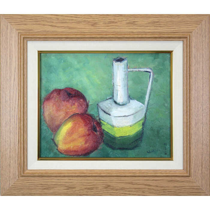 楽天市場】絵画 内藤一男 油絵・油彩画 『りんごと梨』 果物 静物 一点