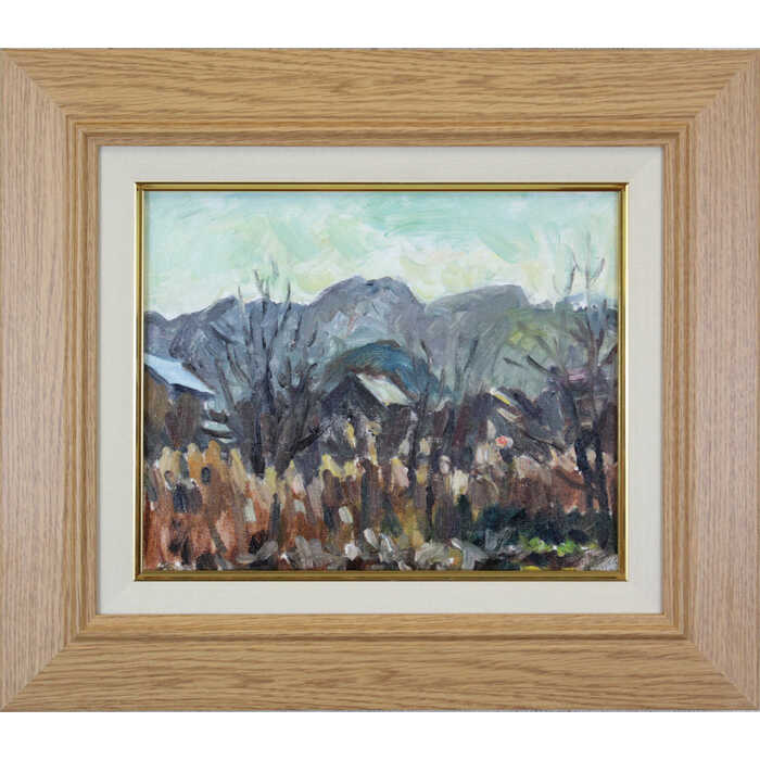 楽天市場】絵画 高田誠 油絵・油彩画 『妙高初夏』 山 村 田んぼ