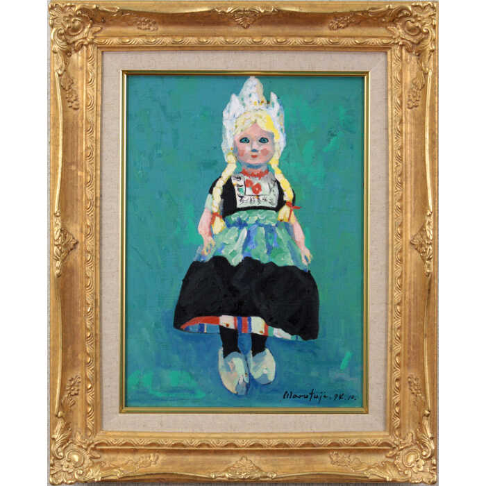 楽天市場】絵画 佐藤進 水彩画 『人形（花模様）』 人形 静物 優しい