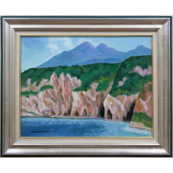 田河勇造　薔薇　油彩画　油絵　絵画 真作・直筆サイン】田河勇造「薔薇」油彩画／色とりどりのバラ