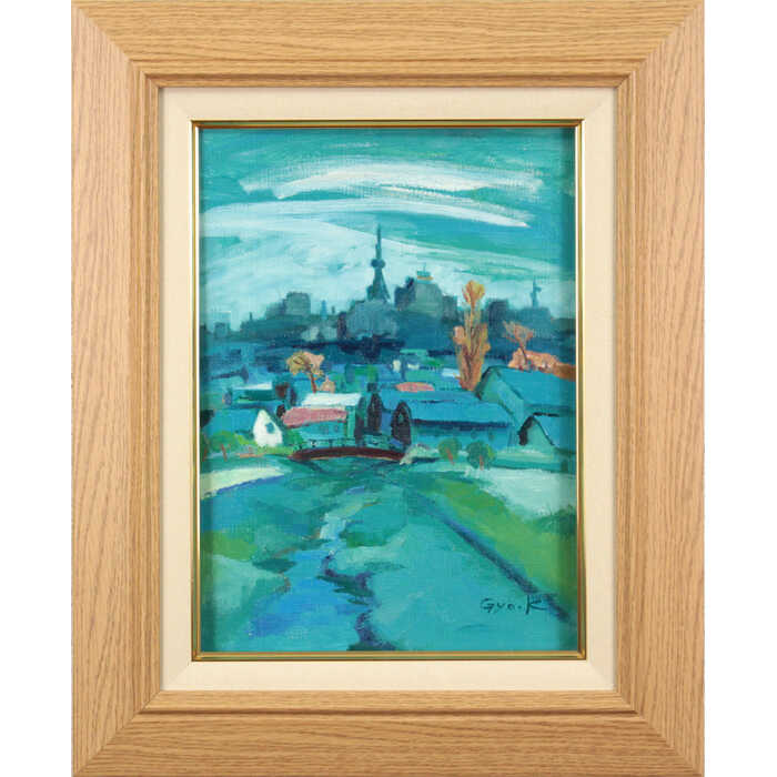 楽天市場】絵画 小林一雄 油絵・油彩画 『羅臼岳』 山 川 木 森 自然