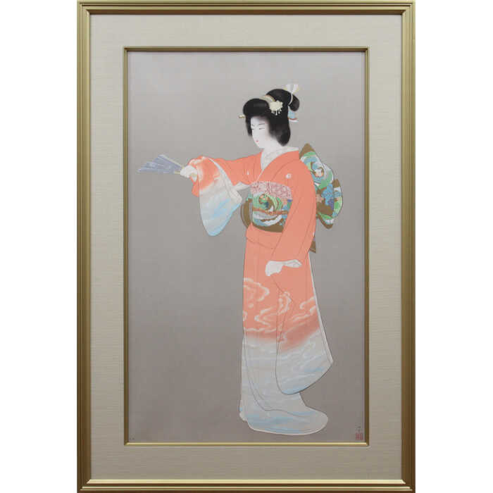 藤倉英幸 「ポプラと夕陽」 シルクスクリーン 版画 絵画 藤倉英幸 『ポプラと夕陽』 シルクスクリーン - 北海道画廊
