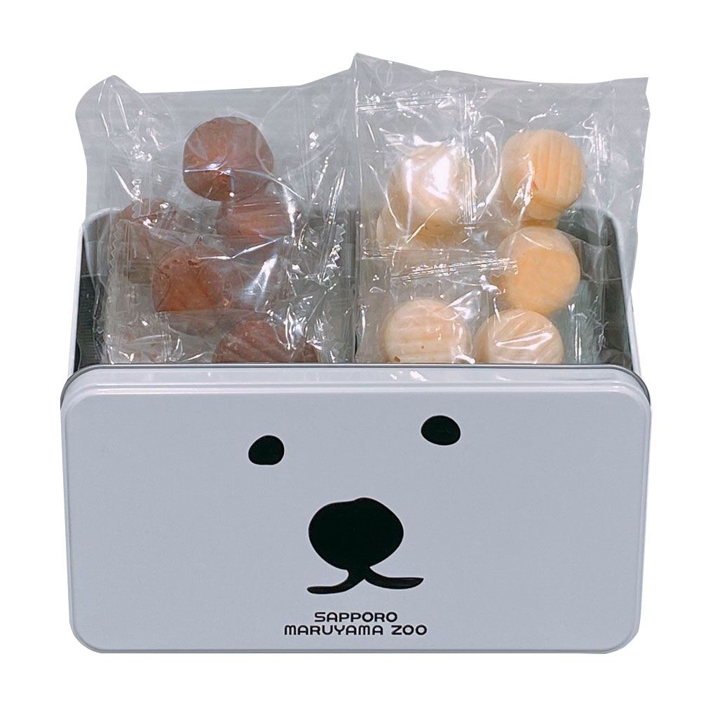 市場 プチギフト お中元 札幌市円山動物園 ホワイトチョコクランチ 各10個入 合計個 チョコクランチ 箱缶 オリジナル