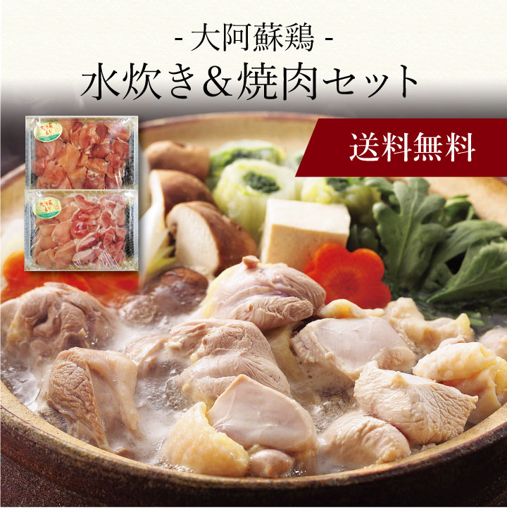 【送料無料】〔 大阿蘇鶏水炊き＆焼肉セット 〕お取り寄せ 送料無料 内祝い 出産内祝い 新築内祝い 快気祝い ギフト 贈り物