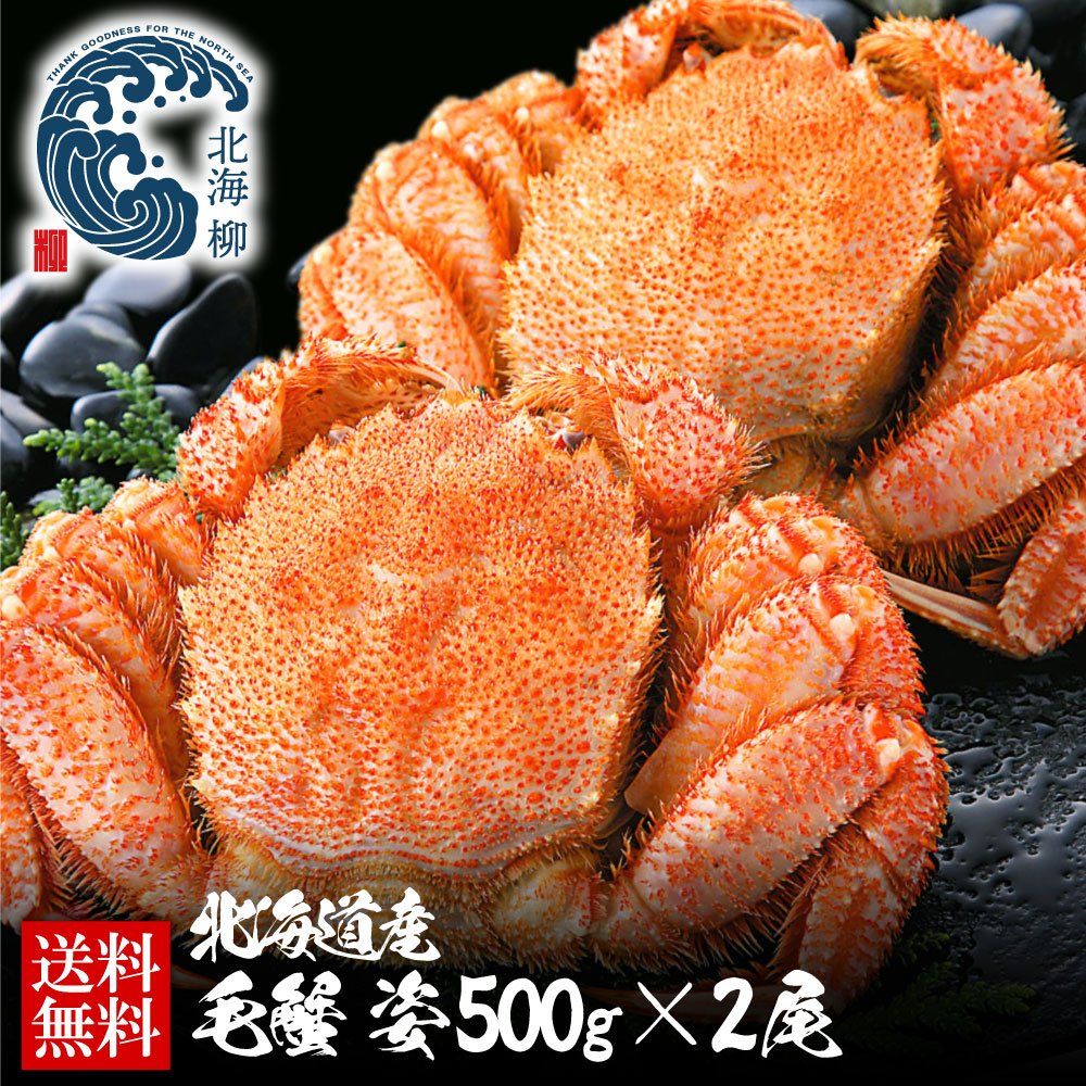 ギフト 【期間限定SALE⇒2セット購入で3,000円OFFクーポン有！】 カニ かに 蟹 毛蟹 500g前後 2尾 セット 毛がに 姿 毛ガニ 毛蟹姿 お取り寄せグルメ カニギフト 食べ物 食品 プレゼント 送料無料 WEB限定 冷凍食品 ボイルカニ