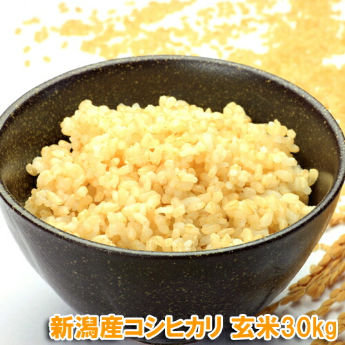 令和6年産 新潟 コシヒカリ 玄米 30kg (10kgの袋３つで発送) 10kgクラフト米袋で発送 食味ランクＳ 栽培期間中の化学農薬はほぼ不使用　農薬節減（7割減） 有機肥料栽培米・残留農薬ゼロ（検査済）送料無料 新米 魚沼産 以上の美味しさ【産地直送】