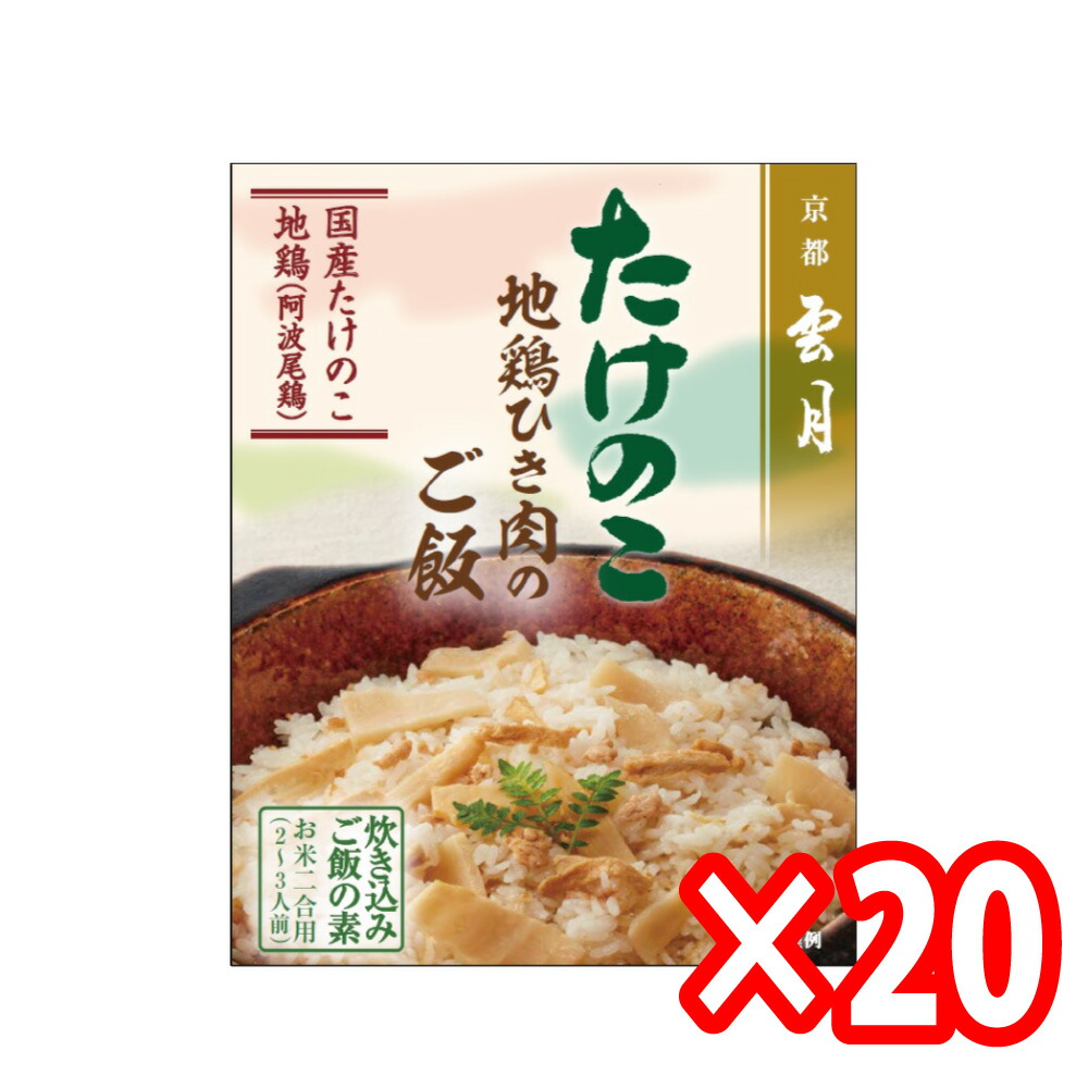 【20個まとめ買い】【京都 雲月】 たけのこ地鶏ひき肉のご飯 (165g 2合用 2～3人前) アーデン 炊き込みご飯の素 レトルト食品 常温保存 たき込みご飯 レトルトパウチ｜おいしい国産きのこはホクト　公式 9,759円