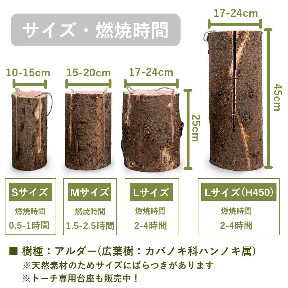 【まとめて超お得！！】【送料無料】6個セット！スウェーデントーチ ボルケーノMx４本、 L(H450)x２本、合計６本のお買い得セット。 広葉樹 キャンプ ピクニック ハイキング 釣り BBQ 焚き火 スウェーデントーチ 北欧 かがり火 害虫駆除済 燃焼時間 2-4時間　防災グッズ