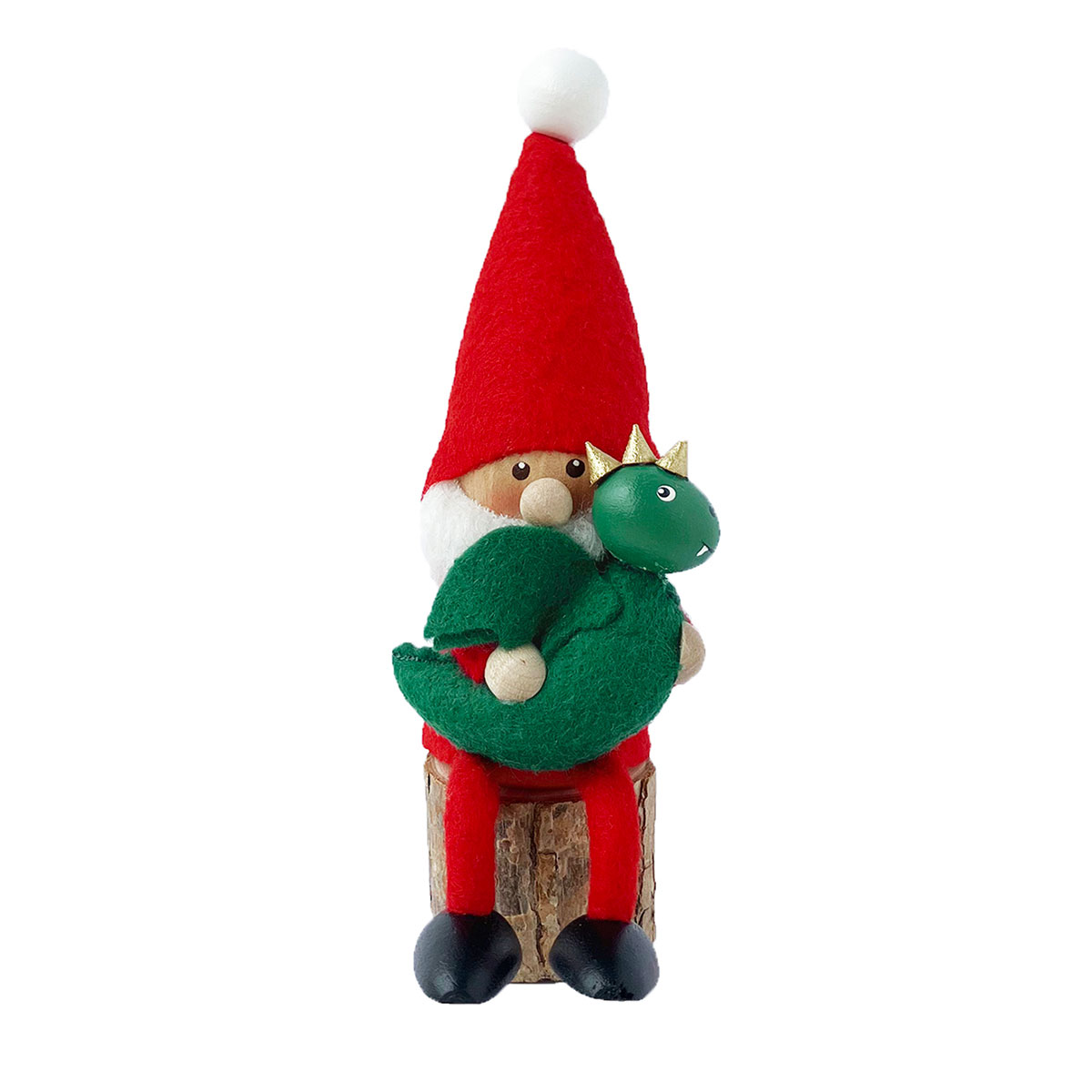 【NORDIKA公式】NORDIKA nisse ノルディカ ニッセ クリスマス 木製人形 ( ドラゴンを抱えたサンタ )【北欧雑貨】