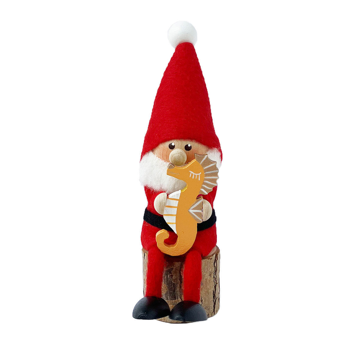 【NORDIKA公式】NORDIKA nisse ノルディカ ニッセ クリスマス 木製人形 ( タツノオトシゴを抱えたサンタ )【北欧雑貨】
