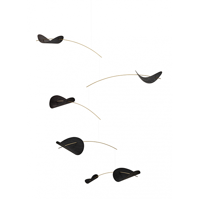 ■【貨物輸送無料】Flensted Mobiles フレンステッド・モビール ( Drifting Clouds ドリフティングクラウド  / 黒いこと / 158s )【北欧雑貨】