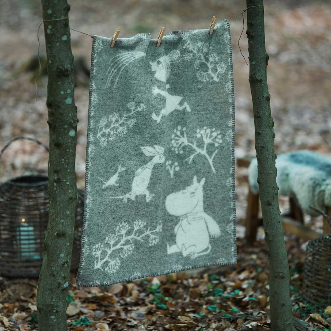 Mimi 　KLIPPAN ラムウール 毛布 130x200cm グレー クリッパン KLIPPAN ブランケット 2069 サンバ SAMBA スローケット