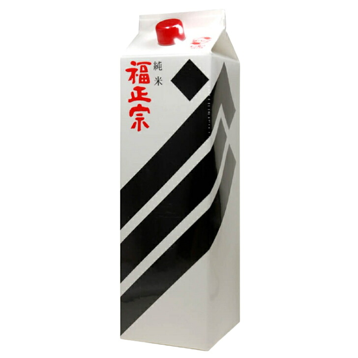 【Ｗ】福光屋 純米 福正宗 黒ラベル 1.8L ６本（１ケース） 【パック】ＪＰ宅配100サイズ 純米酒 パック酒 晩酌 1800 酒造好適米 金沢 石川 北陸｜北陸うまいもん屋