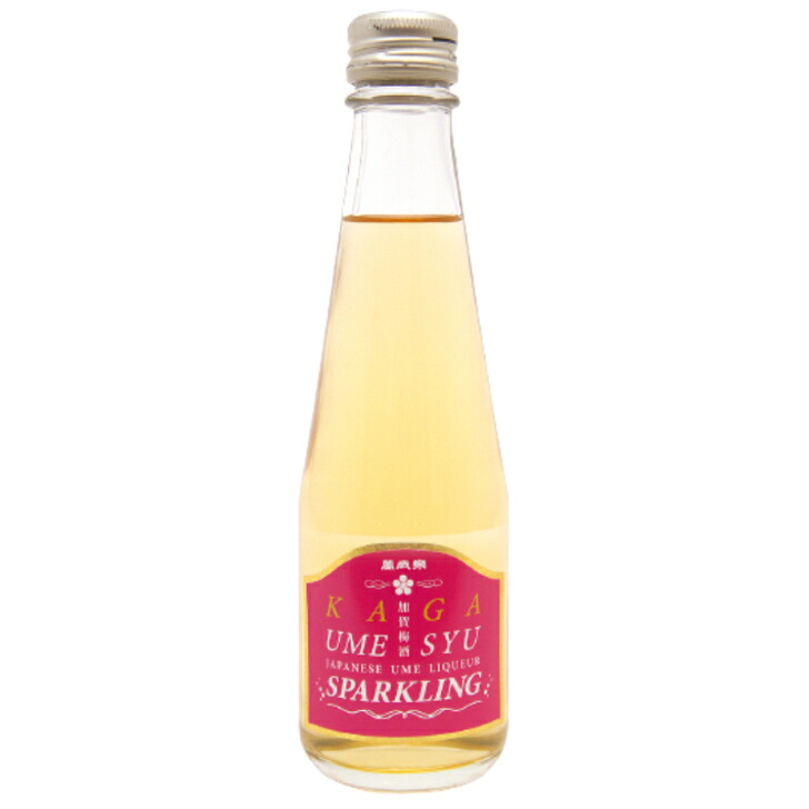【Ｗ】萬歳楽 加賀梅酒スパークリング 200ml ２４本（１ケース） ＪＰ宅配100サイズ【石川の酒】