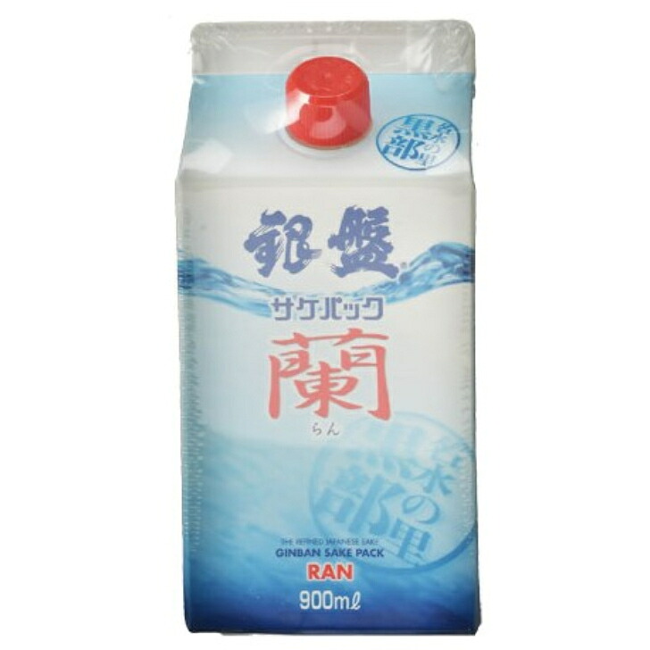 【Ｗ】銀盤 名水の里黒部 蘭 900ml ６本（１ケース） 宅配100サイズ 銀盤酒造 パック 普通酒 辛口 晩酌 日本酒 富山 北陸