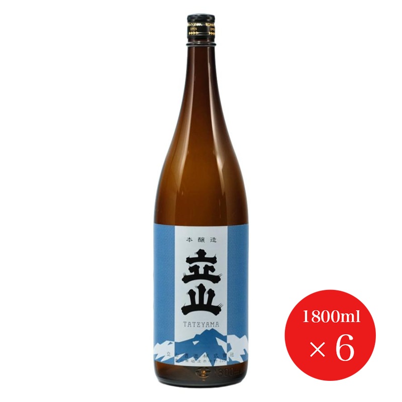 立山 本醸造 1.8L ６本（１ケース） ＪＰ宅配100サイズ 立山酒造 本醸造 1800 日本酒 辛口 定番酒 晩酌 ロングセラー 人気商品 富山 北陸 【Ｗ】｜北陸うまいもん屋 9,735円