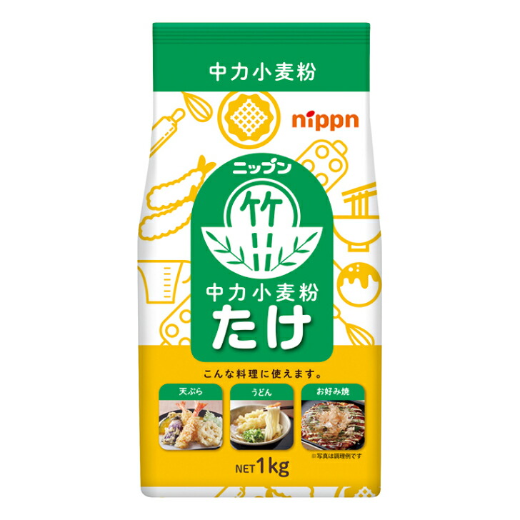 ニップン 中力小麦粉 たけ 1Kg １５個（１ケース） ＪＰ宅配100サイズ