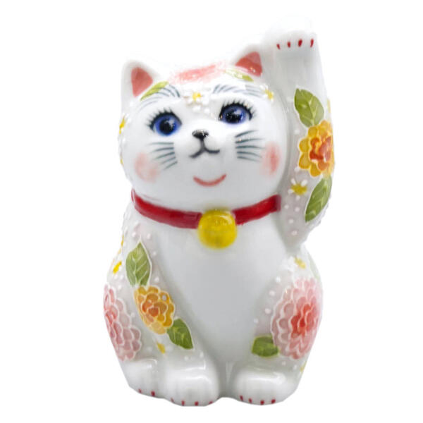楽天市場】下野邦子 九谷焼招き猫（右手金運招き猫）5.5号横座り