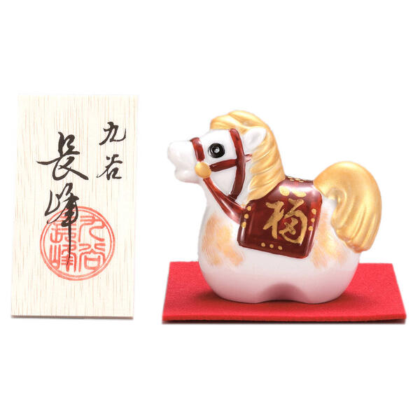 楽天市場】九谷焼 干支置物 長峰4.5号雲乗り午 盛【5】[取り寄せ商品