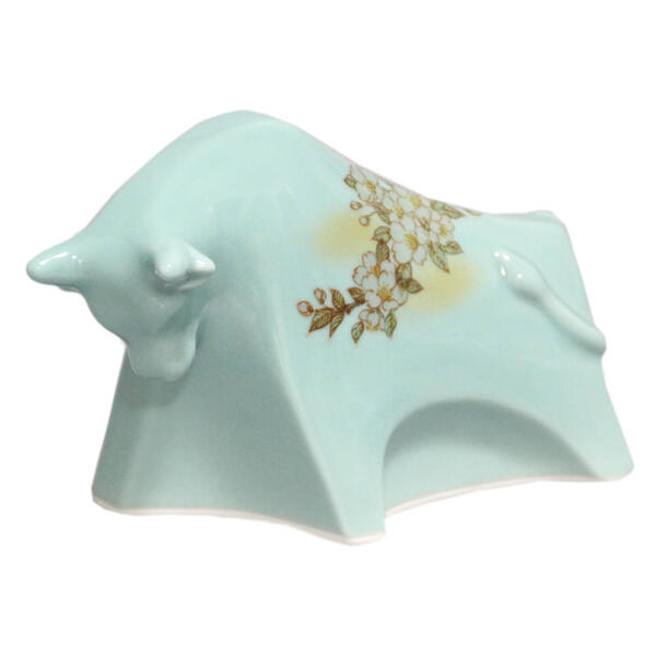 九谷焼　干支置物　糠川清章作　龍　辰　縁起 九谷焼 糠川清章 作 縁起 昇龍 置物 干支 辰 龍 竜 たつ オブジェ