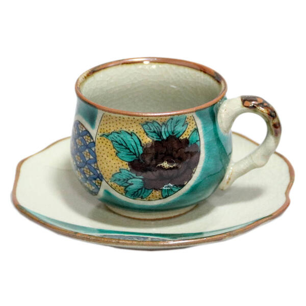 楽天市場】九谷焼 美山窯切立カップ＆ソーサー 京山茶花 63-065