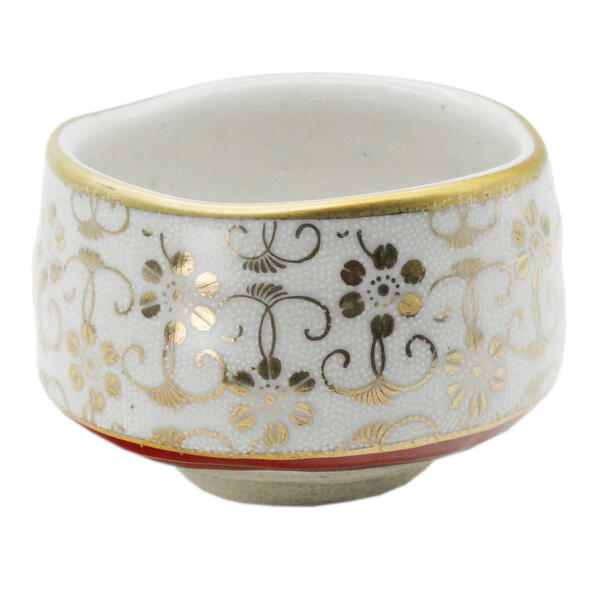 仲田錦玉作 渦打 青粒 唐草文 利休和歌写 抹茶碗 管理K357 共箱 茶道具 楽天市場】仲田錦玉 九谷焼抹茶碗 渦打青粒盛金宝相華唐草 山道