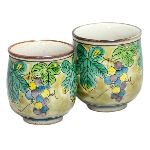 楽天市場】九谷焼 美山窯組湯呑み（夫婦湯呑）吉田屋牡丹 05-122