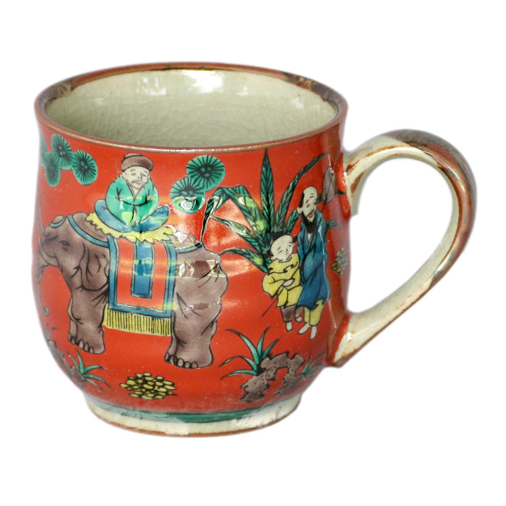 九谷焼 美山窯マグカップ 木米 12-061 [取り寄せ商品]