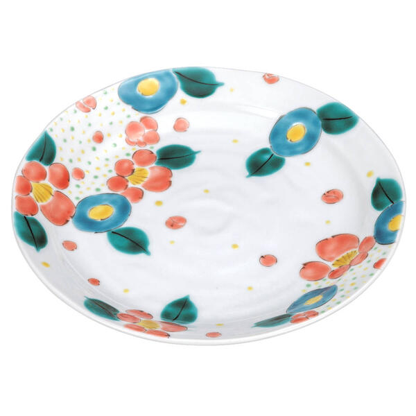 岡田絹代 九谷焼8号盛皿（大皿）花ちらし K9-345 8,800円