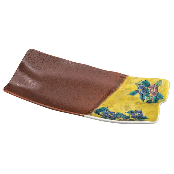 楽天市場】越田基一 九谷焼10号八角飾り皿 吉田屋（皿立て付） : 九谷