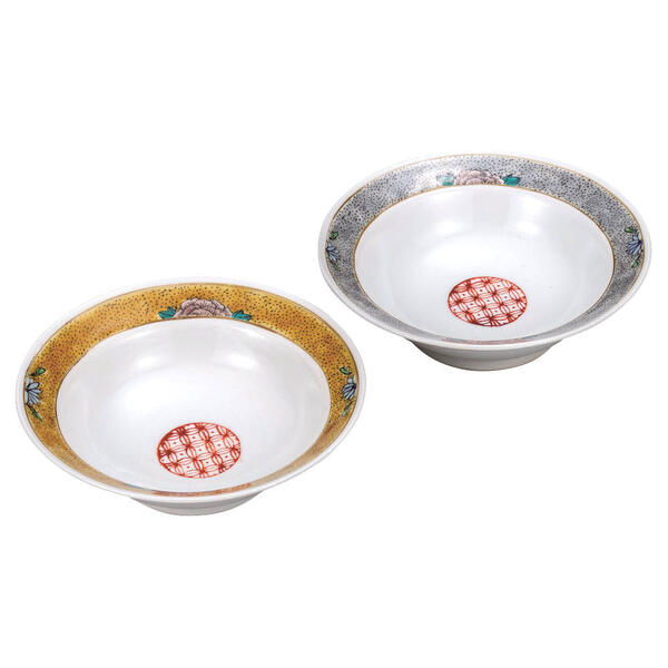 佐藤剛志 九谷焼5.5号ペア鉢（2個セット）吉田屋風 K9-381