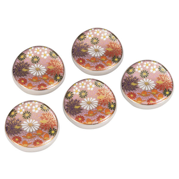 楽天市場】九谷焼 大志窯箸置き（5個セット）古九谷風五趣 AP8-0418