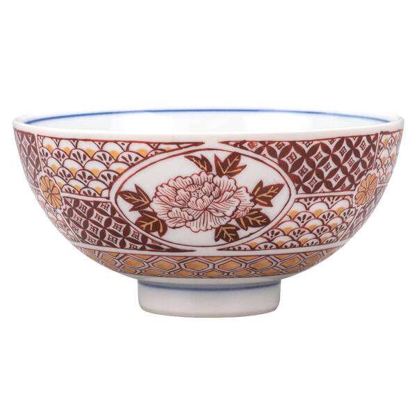 九谷焼　赤絵の飯椀　2客 楽天市場】九谷焼：万暦赤絵竜文茶碗・須田菁華《汲出・9.5cm》 : 和