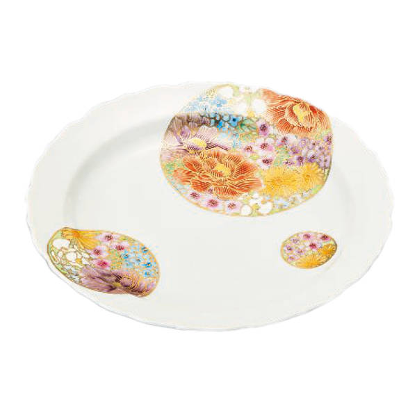 九谷焼 大志窯8.3号盛皿（大皿）雅華 AP8-0222 14,652円