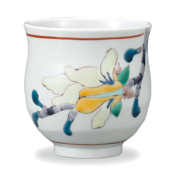 九谷焼 意気ごみ窯湯呑み 辛夷 AP8-5071 湯呑み-コーヒー・お茶用品-キッチン用品・食器・調理器具