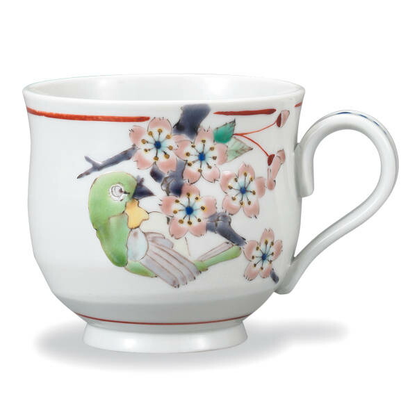 九谷焼 大志窯マグカップ 桜に目白 AP8-5056 9,900円
