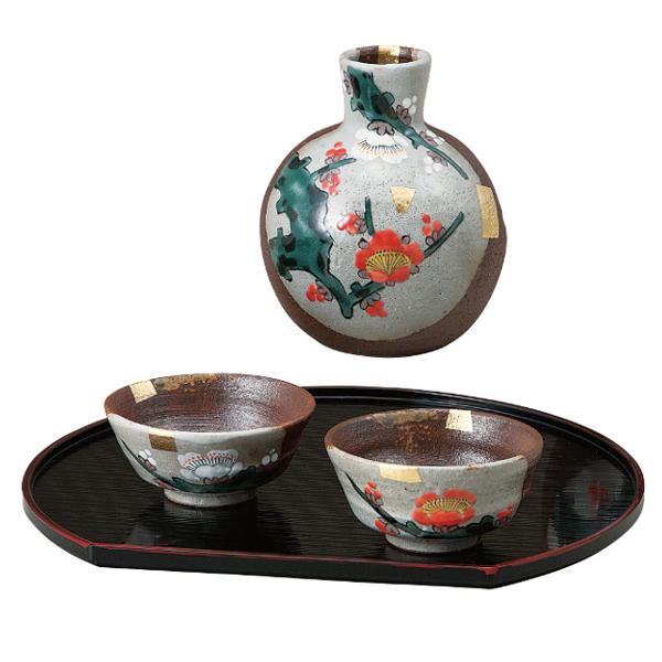 楽天市場】山本長左【宮内庁御用達】九谷焼酒器揃（徳利＆盃セット