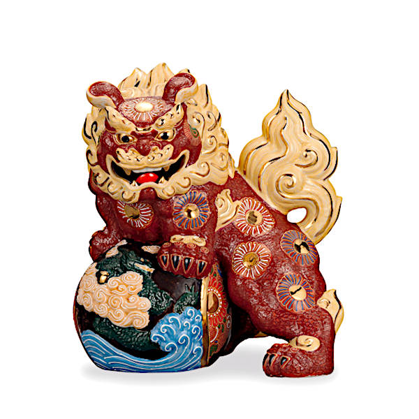 九谷焼 13号立龍彫刻獅子 盛 AP8-2005【限定品】