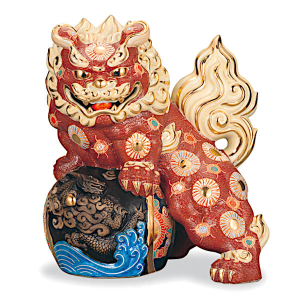 九谷焼 16号立龍彫刻獅子 盛 AP8-2007【限定品】
