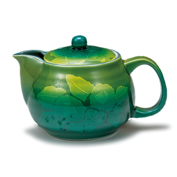 九谷焼 ポット急須（360ml）銀山茶花（網付）K9-625 茶道具・湯呑・急須-キッチン用品・食器・調理器具-急須