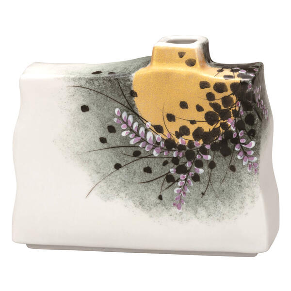 楽天市場】仲田錦玉 九谷焼3.6号花瓶 渦打青粒盛金蔦文唐草 [花器