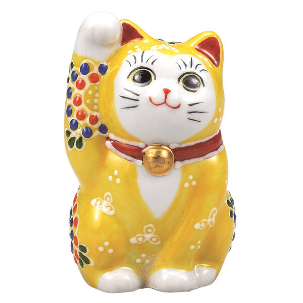 楽天市場】九谷焼 3号小判乗り招き猫（右手金運招き猫）福鈴K9