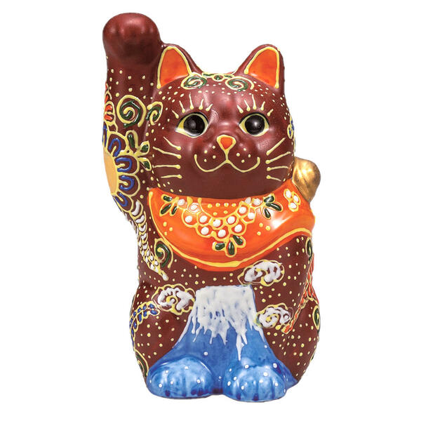 楽天市場】九谷焼 4.8号招き猫（右手金運招き猫）金富士K9-1642 : 九谷