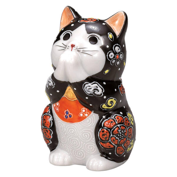 楽天市場】九谷焼 2.7号お祈り猫（招き猫）黄盛K9-1592 : 九谷陶芸