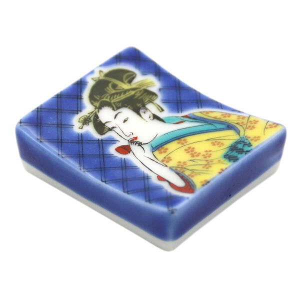 楽天市場】九谷焼 双鳩窯二連箸置き 石畳SQ-1 [カトラリーレスト