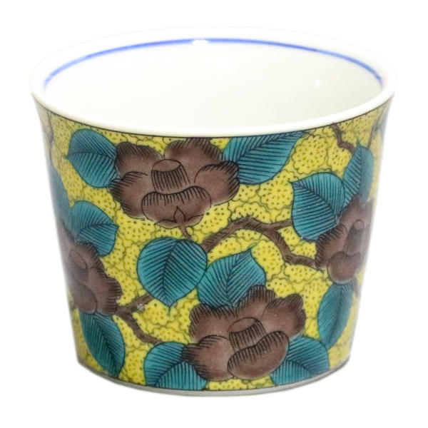 楽天市場】九谷焼 青郊窯そば猪口 吉田屋万年青図MCF-11 : 九谷陶芸